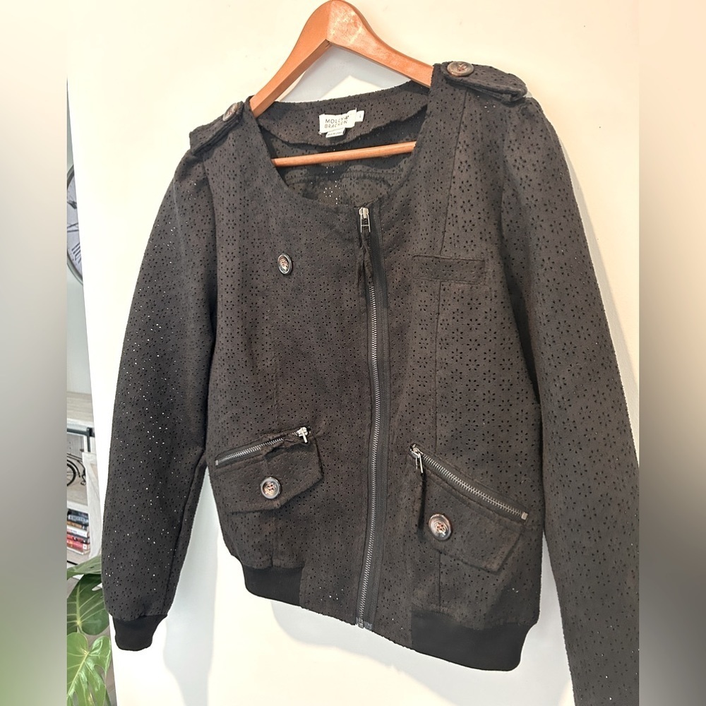 MOLLY BRACKEN OPENWORK JACKET SZ L